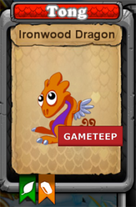 DragonVale Ironwood Dragon Baby