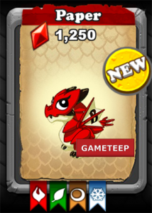 DragonVale Paper Dragon Baby